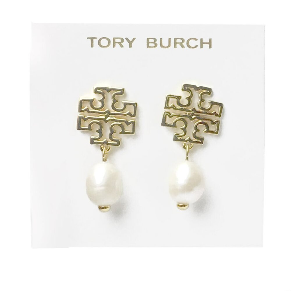 Tory Burch Faux Pearl Drop Earrings NWOT - Picture 4 of 8